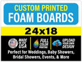 Custom Foam Board Poster Sign, 24x18 inch - 3/16 Thick - Personalized Foamcore Event Signs for Wedding, Baby Shower, Announcements, Presentations, Arts & Crafts by LegitFastPrinting