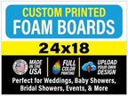 Custom Foam Board Poster Sign, 24x18 inch - 3/16 Thick - Personalized Foamcore Event Signs for Wedding, Baby Shower, Announcements, Presentations, Arts & Crafts by LegitFastPrinting