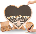 Personalized Heart Family Tree Wedding Guest Book Alternative, Rustic Boho by Handmade