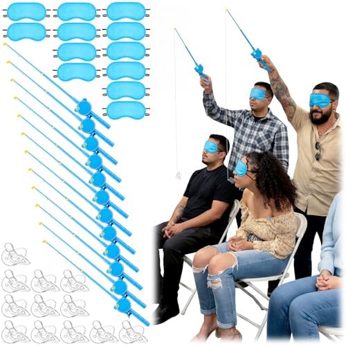 12 Set Blue Baby Shower Games Fishing The Pacifiers, Stylish by Unknown
