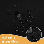 Obstal 4 Pack Black Tablecloth Fitted Table Clothes for 6 Foot Rectangle Tables - Water Resistant Washable Fabric Polyester Rectangle Table Cover for Outdoor/Indoor Uses?72L x 30W x 30H Inches, Black? - Image 3