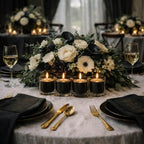 Set of 72 Richland Votive Candles Black Unscented and 72 Clear Glass Eastland Votive Holders - Image 4