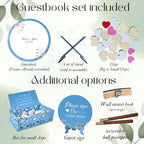 Wedding Guest Book Alternative Drop Box Frame Sage Green Eucalyptus Heart - Image 5
