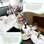 White Boho Cheesecloth Table Runner 12 Pack 17x108 Inch Sheer Gauze - Image 6