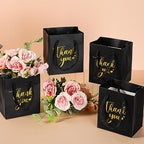 Honoson 60 Pcs Mini Thank You Gift Bag with Handle Bulk,Black - Image 4