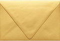 LUXPaper A9 Contour Flap Invitation Envelopes | 5 3/4" x 8 3/4" | Gold Metallic | 80lb. Text | 1,000 Qty by Envelopes.com
