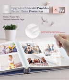 Artfeel Photo Album Self Adhesive Scrapbook Album for 3x5 4x6 5x7 8x10 Pictures,40 Pages Linen Cover with Display Window DIY Photo Book,Ideal Gifts for Family Travel Wedding Baby - Image 3