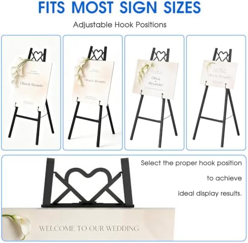 47'' Easel Stand for Wedding Sign Heavy Duty Display for Art - Image 6