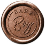 Infusion Wax Seal Baby Stickers - Elegant Self-Adhesive Baby Shower Envelope Seals in 12 Color Options - Perfect for Invitations, Cards, & Party Favors - 25 Pack (Baby Boy) - Image 2