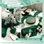 Showgeous 20 Pack Emerald Green Cheesecloth Table Runner, 17 x 108 Inches - Image 6
