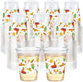 100 Pcs Fiesta Plastic Cups, 12 oz Mexican Disposable Clear Plastic Drinking Cups Bulk for Mexican Independence Day, Fiesta, Cinco De Mayo, Taco Birthday Party Decoration Supplies by Ferrochef