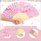 Roowest 36 Pcs Pink Cowgirl Party Favors Fans for Women, Tea Party Decor - Image 2