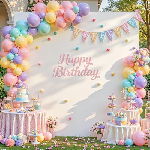 6.6FT x 6.6FT Ivory Square Backdrop Arch Cover Double-Sided Spandex Arch Covers Fitted Wedding Arch Stand Cover Stretchy Backdrop for Balloon Arches Birthday Baby Shower Party Banquet Decorations - Image 2