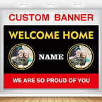 Custom Welcome Home U.S. Marine Corps/United States USMC Banner, Sign(5x7.5ft) by AUBAO