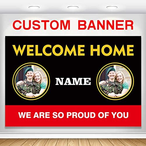 Custom Welcome Home U.S. Marine Corps/United States USMC Banner, Sign(6x9ft) by AUBAO