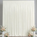 20x10FT Backdrop Curtains with Rod Pockets - Wrinkle Free Photo Stage Backdrop 4 Panels Curtains Drapes for Photography Wedding Party Baby Shower Decorations (Ivory) by Unknown