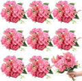 Zeyune 8 Pcs 13.4 Inch Artificial Flowers Bouquet,Peony,Hot Pink by Zeyune