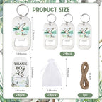 24 Sets Mallard Duck Baby Shower Bottle Openers Favors, Duck Hunting Baby Shower Bottle Openers Keychains Thank You Tags Organza Bags for Guest Gifts Souvenirs Duck Hunter Party Supplies - Image 6