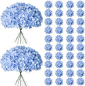 65Pcs Blue Hydrangea Artificial Flowers Bulk for Home Decor by Cherica