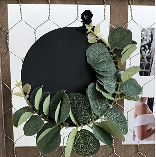 Y&K Homish Wedding Guest Book Alternative, Rustic Wedding Decorations for Reception, Favors for Guests 80 Hearts Green Wreath (Rustic Brown) - Image 5