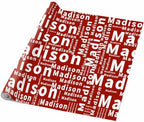 AOFUN Personalized Gift Wrap Paper Personalized Birthday Gifts Personalized Name Text Paper Gifts Wrapping Paper For Him 3 Rolls 58" x 23" - Image 5