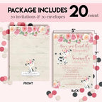 Custom Baby Shower Invites Pink Cow Baby Shower Invitation 20 5x7 Custom Personalized Watercolor Shower Invites With Envelopes - Unique Pink Watercolor Cow Theme - Image 4