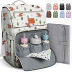 PILLANI Baby Diaper Bag Backpack - Baby Bag for Boys & Girls, Toddler Backpack, Large Capacity Travel Diaper Bags w/Changing Pad, Waterproof Diaper Backpack - Best Shower Gifts for Boys - Baby Stuff by Pillani