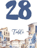 City Europe Wedding Table Number Cardss 1-100 Double Sided For Reception Event Party Baby Shower Birthday 4x6 by Unknown
