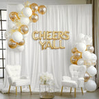 20ft x 10ft Cream White Backdrop Curtains, Wrinkle-Free Sheer Chiffon Fabric Photo Backdrop Drapes for Wedding Arch Party Ceremony Stage Photography Decorations - Image 3