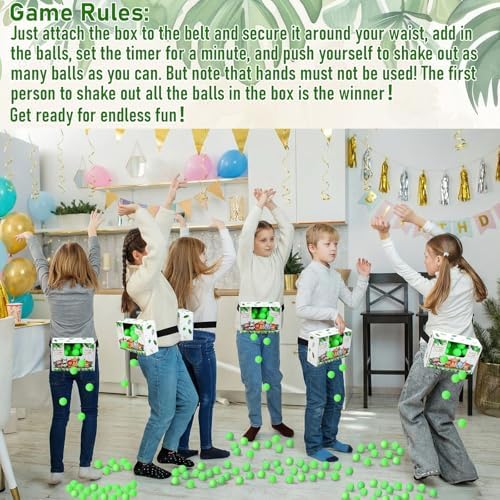 Civaner 6 Set Safari Baby Shower Game Jungle Animal Swing Shaking Balls - Image 5