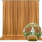 10 x 7 Feet Brown Backdrop Curtain for Partie, Background Curtains for Photoshoot, Birthday, Wedding, Halloween, Thanksgiving, Christmas Day, New Year Party Decorations 5Ft x 7Ft, 2 Panels by ZEBMOON