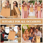 PerKoop 40 Pack Kraft Gift Bags with Handles 4 Sizes,Vertical,Brown - Image 5