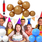 Reusable Inflatable Balloon Garland Arch Kit, 3/7 PCS Reusable Balloon Garland, Linked Pvc Balloons with Elastic Bands, One-Step, Effortless, Long-Lasting (7-Ball Gold) by Unknown