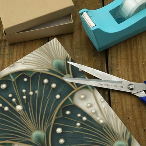 pnyoin Merry Christmas Wrapping Paper Roll,Art Deco Fan Green Gift Wrap Perfect for Xmas,Birthday,Weddings, Brides, Holidays, Baby Showers，58 x 23 inches,3 Roll - Image 5