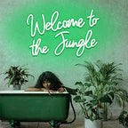 Welcome to the Jungle LED Neon Signs Green Neon Lights for Wall Decor USB Light Up Sign For Garden Home Porch Store Christmas Living Room Bar Decoration(16.5 * 11Inch) - Image 6