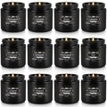 YOROXRG Scented Candles Gifts Set 12 Pack Soy Wax Travel Tin Jar Candles for Home 3.05 OZ for Mom for Christmas, Birthday, Thanksgiving, Mother's Day,Father'Day(Black) by YOROXRG