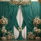 16x10FT Hunter Green Backdrop Curtains for Wedding Parties, Wrinkle Free Polyester Photography Backdrop Drapes for Baby Shower Birthday Parties Stage Background Stand Decorations 4x10ft,4 Panels - Image 5