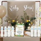 Trelaco 12 Pcs Safari Baby Shower Games Bottle Chug Wooden Sign Set - Image 2