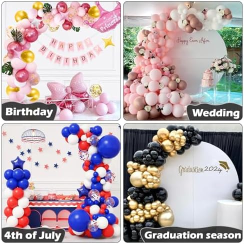 Half Balloon Arch Stand Kit for Floor fit Wedding, Birthday Party, Black - Image 6