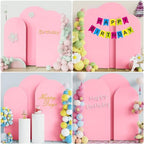 Wokceer Arch Backdrop Cover Pink Covers Stretchy Backdrop 7.2FT,6.6FT,6FT - Image 4