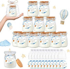 24Pcs Baby Shower Candle Party Favors Lavender Scented Glass Jars Wax Candle Bulk with Thank You Cards Organza Bags for Guests Boy Girl Birthday Gender Reveal Gift Souvenirs (Blue Bear, 24) by KBDHYY