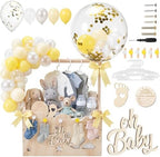 Yellow, Wooden Baby Shower Crate Closet,Hollow by Yiyiring