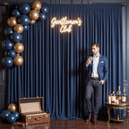 40x10ft Navy Blue Backdrop Curtains for Wedding Parties Wrinkle Free Photo Backdrop Drapes for Photography Birthday Baby Shower Soft Fabric Party Backgournd for Photoshoot 5x10ft, 8 Panels - Image 7