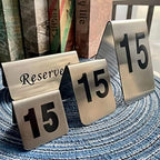 Large Stackable Tent Style Metal Place Cards. - Image 5