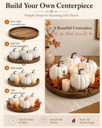 vensovo 6 Inch Light Blue Artificial Pumpkins, 4 Pack - Image 6
