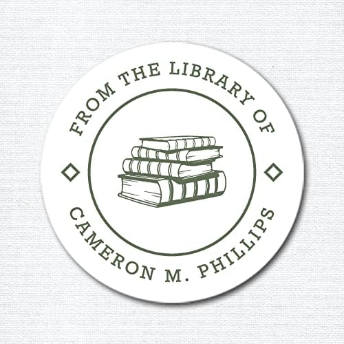 Personalized Book Labels, From the Library of Stickers, Set of 90 stickers 1.5 inch round, Book Stickers - Image 3