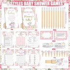 Funnymoom 426 Pcs Baby Shower Decorations for Girl Pink Elephant Games - Image 3
