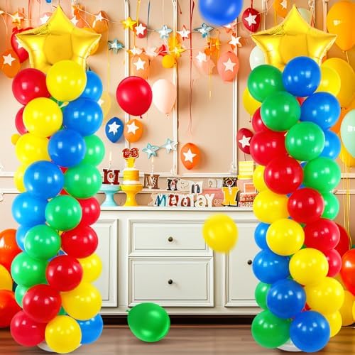 Seematn 2 Sets Balloon Stand Kit Hero Themed Party Decor 142 Pcs Adjustable Balloons Column Stand Kit 6.6 ft Arch Stands with Base Telescopic for Floor Decor for Birthday Baby Shower Party Supplies - Image 7