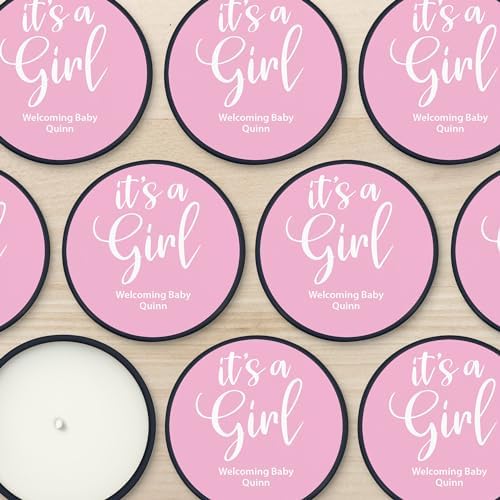 Custom Candles, Personalized Candles, Bulk Candles, Candle Favors, Baby Shower Candle Favors (Set of 10) (Black Tin), 9508837-03 - Image 3