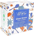 WDF 25 Guest Green Plastic Plates with Disposable Silverware&Green Cups-Neon Clear Plastic Dinnerware include 25 Dinner & Salad Plates,25 Forks, 25 Knives, 25 Spoons,25 Cups for Party - Image 6